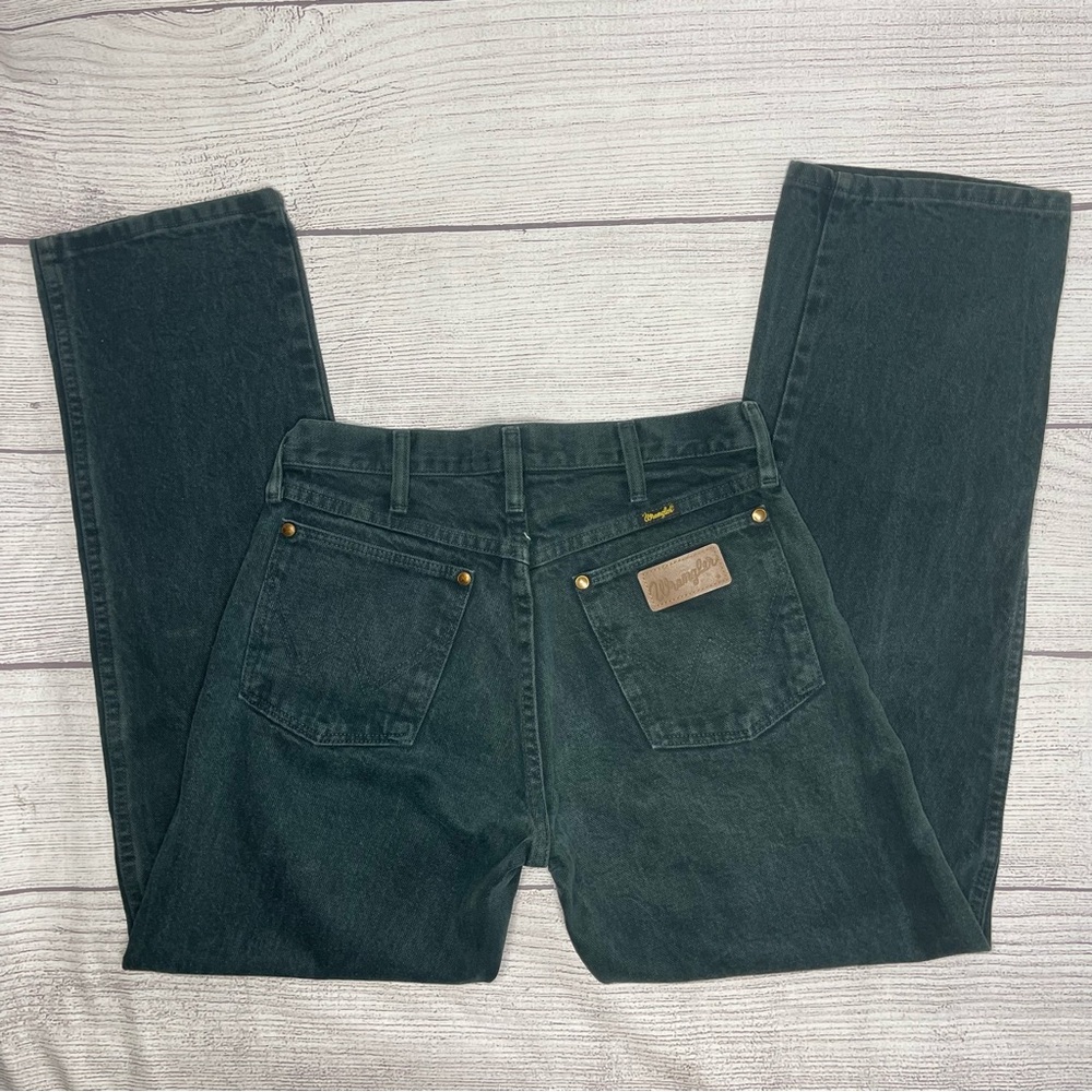 Wrangler Men’s 29x30 Vintage Dark Forest Green Western Jeans